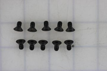 BraunAbility 10-pack: Screw #10 32 X 3/8 Fl Hd Hx Skt Auto Black