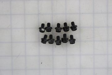 BraunAbility 10-pack: Bolt Flange 1/4-20 X 3/8 Black