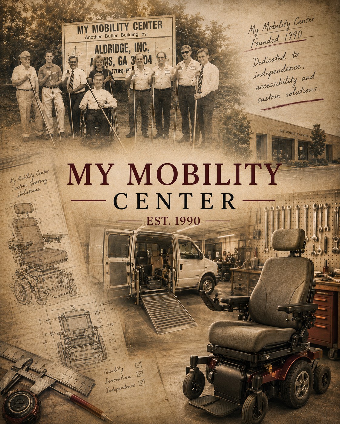 A historical or archival image representing Custom Mobility's heritage